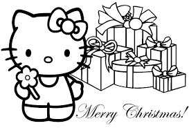 Downloads are subject to this site's term of use. Online Coloring Pages Gifts Coloring Kitty With Christmas Gifts Christmas