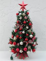 Etsy Shop Miniature Christmas Tree Fully Decorated Tree 50 Clear Light Traditional Christmas Tree Christmas Crafts Decorations Silver Christmas Decorations