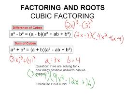 Then we are left with a trinomial, which is usually relatively straightforward to factor. 6 4 Solving Polynomial Equations One Of The Topics In This Section Is Finding The Cube Or Cube Root Of A Number A Cubed Number Is The Solution When Ppt Download