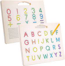 You can assign a number to each letter and an extra number 0 equals null (empty). Amazon Com Hautton Magnetic Letters Board 2 In 1 Alphabet Abc Uppercase Letter Tracing Board And Number Tracing Board Learn Writing Drawing Tablet With Stylus Pen Educational Toy For Toddlers Kids Preschool