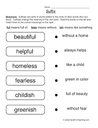 Matching Suffix Worksheet In 2020 Suffixes Worksheets Prefix Worksheet 2nd Grade Worksheets