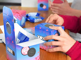 Maybe with some kind of cartoon character on it, and with hearts splattered all over. Share The Love With Oreo Our Kid Things