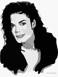 MJ Black and White" Sticker for Sale by Anna McKay