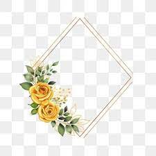 Gold Frame With Gold Flower Designs Wedding Wedding Invitation Gold Png Transparent Clipart Image And Psd File For Free Download Ornament Frame Flower Frame Pink Watercolor Flower