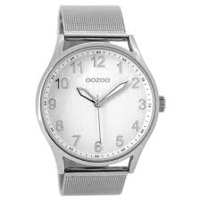 OOZOO Timepieces C9515 γυναικείο ρολόι με ασημί μεταλλική κάσα και μπρασελέ