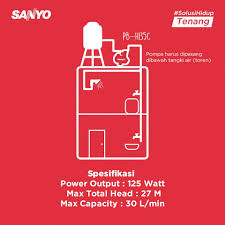 Mohon info harga pompa air sanyo ph 151a dan ongkos kirim untuk ke balikpapan. Sanyo Indonesia Pompa Booster Seri Otomatis Pb H135c Facebook