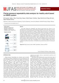 Fnss negeri selangor 2018 | hulu selangor. Pdf Plantar Pressure Repeatability Data Analysis For Healthy Adult Based On Emed System