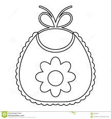 bavoir de bebe avec l icone fleur style d ensemble illustration vecteur du carte fille 83599457 tortue coloriage jakarta