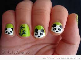 Dibujos de animales para dibujar a lapiz faciles. Unas Decoradas Con Animales Osos Panda Hipopotamos Patitos Perros Y Mas Unas Pintadas