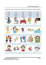 Verb Matchin Verbos En Espanol Espanol Ingles Y Educacion