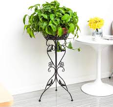 Tosnail metal plant stands & plant holders 1. Black European Style Metal Flower Shelves Planter Rack Holder Display For Outdoor Indoor Home Decoration 30 X 30 X 75cm Seciie Metal Plant Stand Gardening Plant Containers Accessories