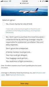 Does travel insurance cover flights? United S Travel Insurance Guilt Trip Assholedesign