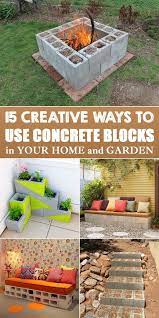 Try painting cinder block with drylok paint. 15 Creative Ways To Use Concrete Blocks In Your Home And Garden Garden Projects Backyard Landscaping Backyard