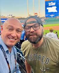 Look who I found! Joba Chamberlain is in the stands for tonight's #ALDS  Game 4. He pitched for both the #Yankees and #Royals, winning World Series  rings with both, but he still