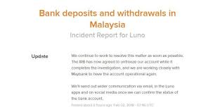 Check spelling or type a new query. Luno Lhdn Bersetuju Untuk Nyah Beku Akaun Bank Amanz