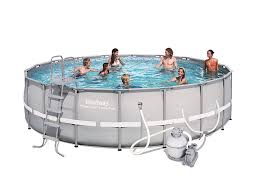 Amazon Com Bestway 56400e Power Steel Frame Pool Set With Sand Filter Pump 18 X 52 Garden Outdoor Bestway In Ground Pools Above Ground Pool
