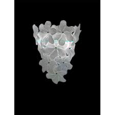 Vetri di murano della metà del secolo sconces oro metallo e murano bianco vetro tonalità parete luci parete modernista applique murano set di 2 comodino luce. Lampada Da Parete Vetro Di Murano