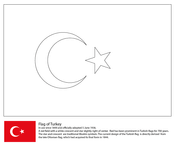 Sie wird oft als mondstern (türk.: Flagge Der Turkei Ausmalbild Flaggen Ausmalen Ausmalbilder