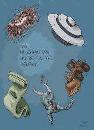 ArtStation - Concept illustration of the book " The Hitchhiker's guide to the  galaxy" by Douglas Adams