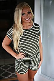 Live In The Moment Romper Olive Women Clothing Boutique Online Womens Boutique Clothes For Women
