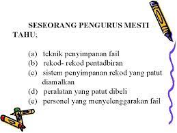Sistem fail yang kemas dan teratur perlu diwujudkan bagi merekod dan menyimpan segala maklumat spbt dengan tepat dan terkini. Sistem Fail Dan Dokumentasi Pengertian Sistem Fail Satu