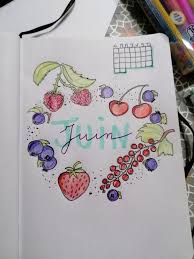 Bullet Journal Juin 2020 Fruits Rouges Bullet Journal Juillet Bullet Journal Juin Bullet Journal
