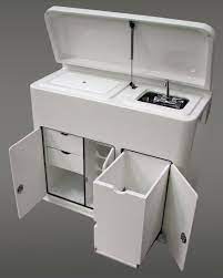 Custom Day Boat Console With Grill Ice Chest Sink Storage Wine Rack Trash Bin Refrigerator Pontoon Boat Boat Storage Boat Console