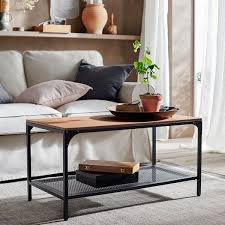 Living room storage built of ikea besta units. Fjallbo Coffee Table Black Ikea