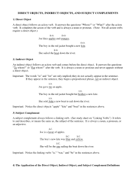 Work power and energy worksheets answers. Objects Direct Indirect And Subject Complements 1 Object Grammar Verb