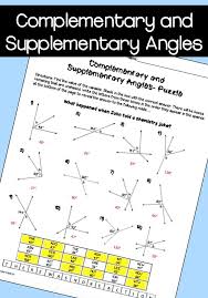 Complementary And Supplementary Angles Practice Activity Worksheet Fun Way To Review Complementa Supplementary Angles Geometry Worksheets Practices Worksheets