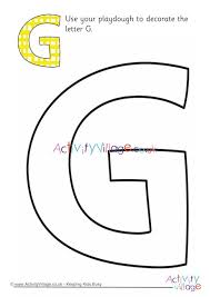 I always encourage my little learners to trace the say the letter out loud and trace with their finger. Alphabet Decorate The Letter G Playdough Mat Upper Case