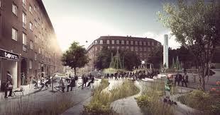 First Climate Adapted Neighborhood Copenhagen Denmark Tredje Natur Architecture Rendering Architecture Urban Planning