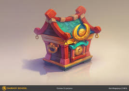 Artstation Chest Of Rising Sun Kate Fedorchuk Game Art 2d Game Art Cg Art