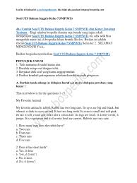 Berikut contoh soal dan pembahasan listrik statis kelas 9 smp/mts semester 1. 40 Contoh Soal Uts Bahasa Inggris Kelas 7 Smp Mts Dan Kunci Jawaban Nature