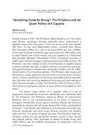 Pdf Something Inside So Strong The Flirtations And The Queer Politics Of A Cappella Matthew J Jones Academia Edu