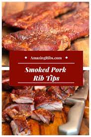 Smoked Pork Rib Tips Are The Best Treats No Tricks Recipe Smoked Rib Tips Recipe Smoked Pork Ribs Pork Ribs