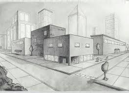 Architectual Urban Street Perspektive Kunst Architekturzeichnung Perspektive Zeichnen