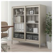 Idasen Kaappi Lasiliukuovet Beige 120x140 Cm Ikea Glass Cabinet Doors Sliding Glass Door Ikea