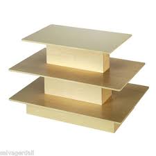 White 3 Tier Retail Store Shelving Display Table New
