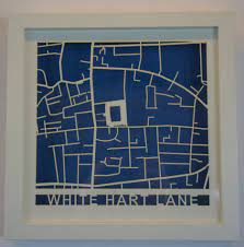 White Hart Lane Map Tottenham White Hart Lane Old Stadium Laser Cut Map | Etsy Singapore