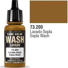 Collection of 8 color sets in 17ml bottles of game color for painting models and miniatures > building supplies > airbrush > accessories : Sepia Wash Dark Rose Miniatures