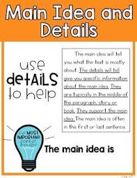 Main Idea And Supporting Details Complete Lesson Plan Posters Activities Main Idea Reading Fluency Lesson