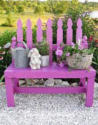 Metal garden benches should be in the shade, while the wooden benches are perfect for sunny area. Creative Diy Spring Porch Decorating Ideas Viral Slacker Garden Bench Diy Fence Decorations Ideas Fence Decor