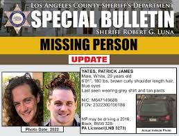 SCV News | LASD Asks Public's Help in Locating Missing Person Patrick James  Yates - SCVNews.com