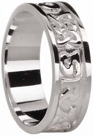 Eve's addiction carries several different widths and styles of silver wedding bands for her, and for him. Mens White Gold Love Forever Celtic Wedding Band Ring