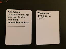 The game consists of matching risqué cards to one another for humorous results. Cards Against Matrimony A Hilarious Wedding Game Make Houston Great
