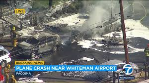 General attahiru took office in january. Pilot Killed When Small Plane Crashes Into Parked Vehicles In Pacoima Igniting Fire Near Homes Abc7 Los Angeles