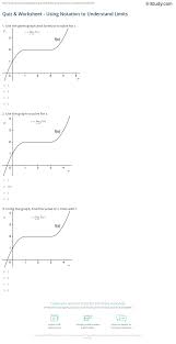Quiz Worksheet Using Notation To Understand Limits Study Com