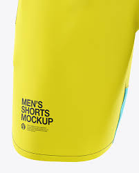 Download Men S Shorts Mockup In Apparel Mockups On Yellow Images Object Mockups