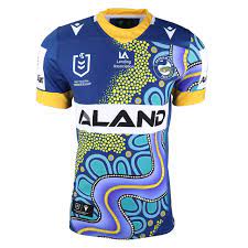 2021 league & legends | all nrl team logos and insignia. Parramatta Eels 2021 Macron Adults Indigenous Jersey